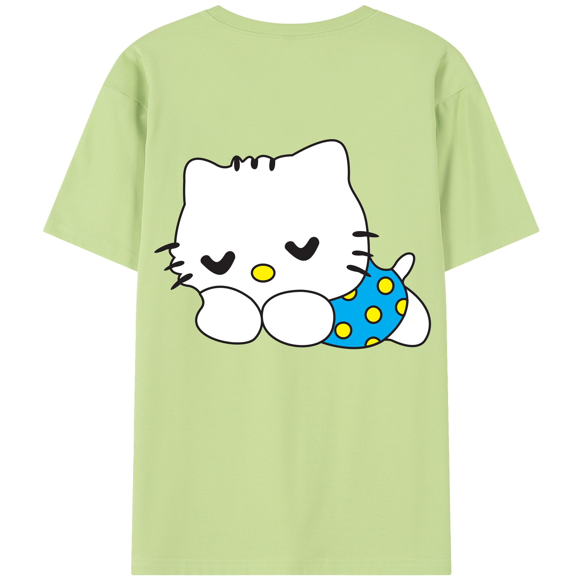 （画像用） Hello Kitty ハローキティ 綿100％半袖Tシャツ（背面プリント）